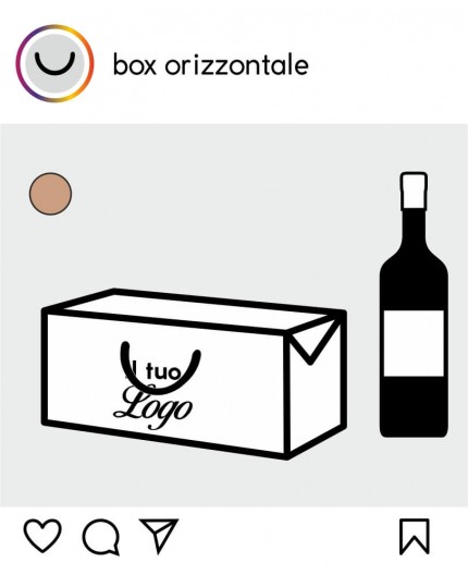 Shoppers Porta Bottiglie Box Personalizzate - Manici in Cotone