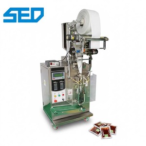 Automatic PLC Controlled Liquid Ketchup Jam Sauce Sachet Vertical Filling and Sealing Packaging Machine