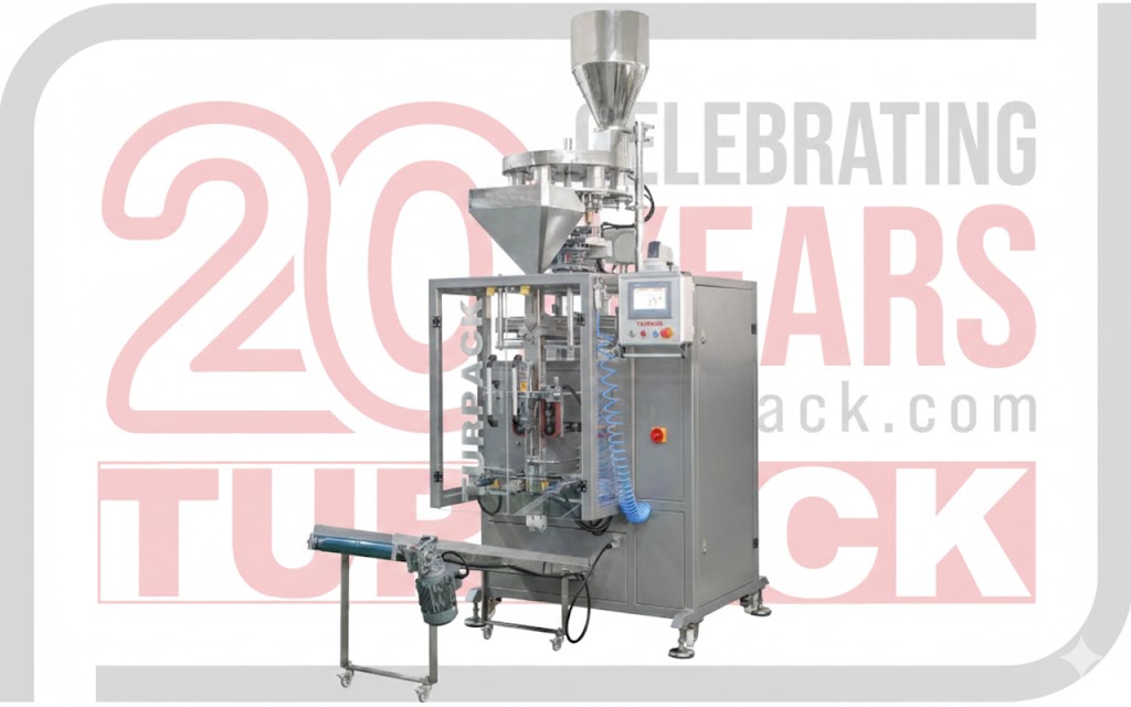 VFFS volumetric packaging machine for granular products like sugar and rice