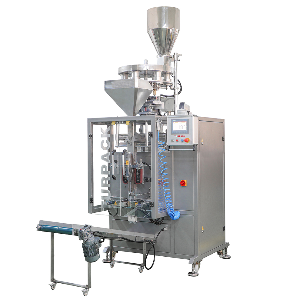 Turpack vertical form fill seal VFFS machine for granular sugar, rice, and powder products