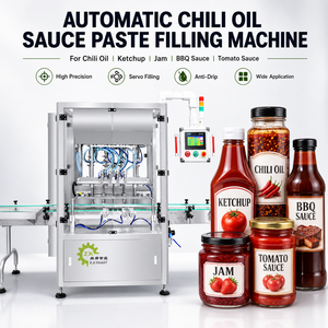 ZXSMART Automatic Piston Paste Filling Machine For Chili Oil Sauce Ketchup Jam BBQ Tomato Hot Sauce Glass Jar Bottle Packaging