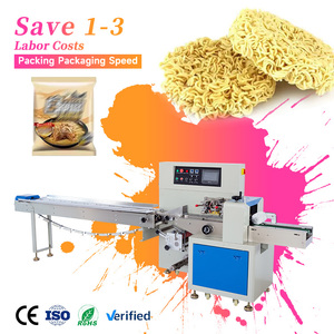 Fully Automatic Horizontal Packaging Frozen Wet Macaroni Pasta Fresh Instant Ramen Noodle Spaghetti Packing Machine